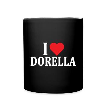 t-shirt I love Dorella t-shirt gift idea - Full Colour Mug - black - Front