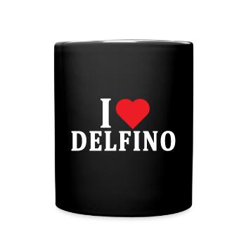 t-shirt I love Dolphin t-shirt gift idea - Full Colour Mug - black - Front