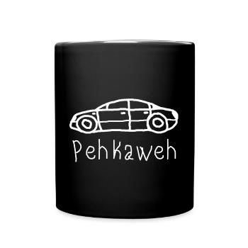 Pehkaweh / Auto / Kinder / Schule / Lustig - Tasse einfarbig - Schwarz - Vorne
