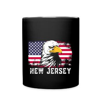 New Jersey - Tasse einfarbig - Schwarz - Vorne