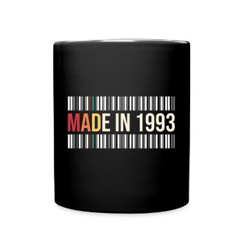 Born in 1993 Retro Barcode Tee - Full Colour Mug - black - Front