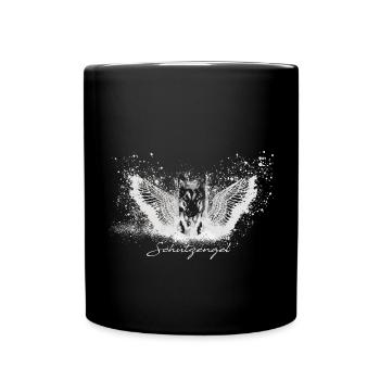 schäferhund ,hund,graffiti, schutzengel,engel - Tasse einfarbig - Schwarz - Vorne