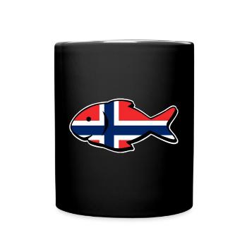 Norvège Pêche Pêche à la ligne Pêche - Mug uni - noir - Devant