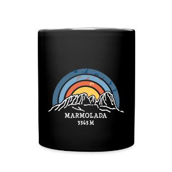 Marmolada Marmolada Altitude Mountain Dolomites Hiking - Full Colour Mug - black - Front