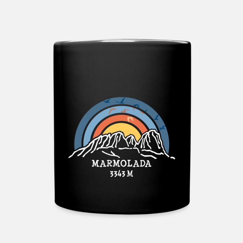 Marmolada Marmolata Höhe Berg Dolomiten Wandern - Tasse einfarbig - Schwarz