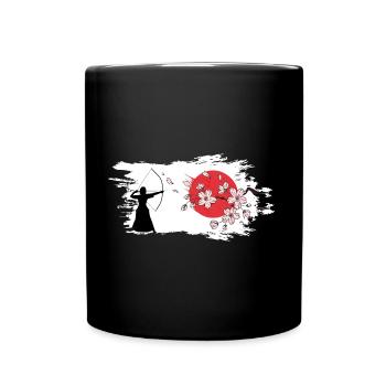 kyudo kyudomeister japanische bogenkunst Hankyu - Tasse einfarbig - Schwarz - Vorne