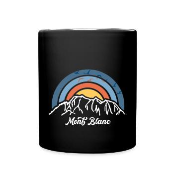 Mont Blanc TMB Finisher Souvenir Chamonix France - Full Colour Mug - black - Front
