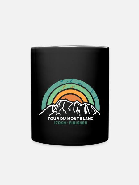 Tour du Mont Blanc Finisher TMB Finisher Souvenir - Full Colour Mug - black