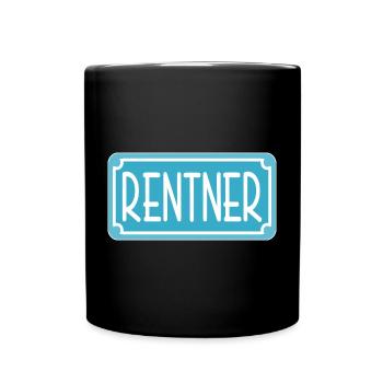 Abschiedsgeschenke für Rentner - RENTE - Tasse einfarbig - Schwarz - Vorne