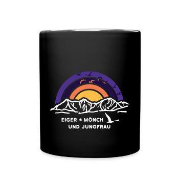Eiger Mönch Jungfrau Jungfraujoch Schweiz Wandern - Tasse einfarbig - Schwarz - Vorne