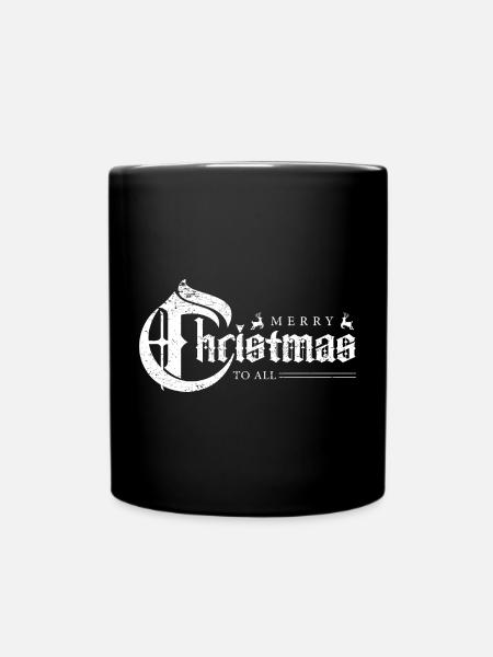 Gothic Weihnachtsbanner - Tasse einfarbig - Schwarz