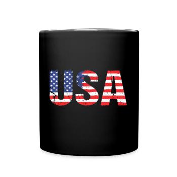 USA Amérique Flag Vintage US - Mug uni - noir - Devant