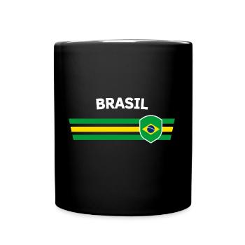 Brasil fan tshirt/trikot for global competitions - Full Colour Mug - black - Front