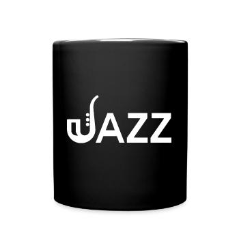 Jazz Saxophone Musikinstrument - Tasse einfarbig - Schwarz - Vorne