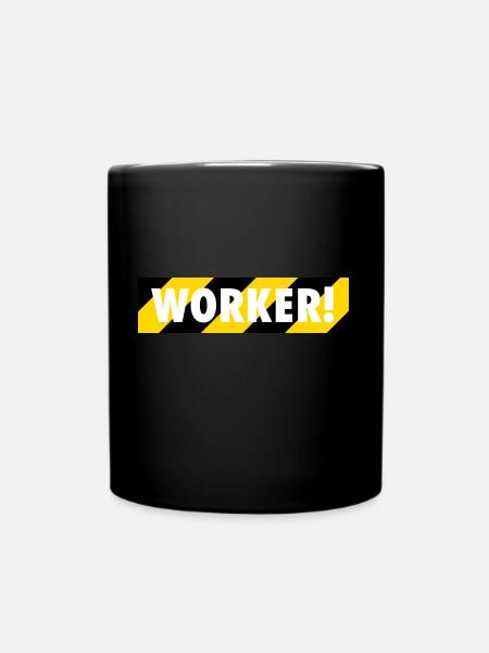 Worker - Full Colour Mug - black