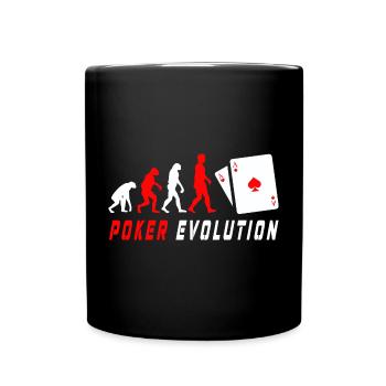 Évolution du poker - Mug uni - noir - Devant