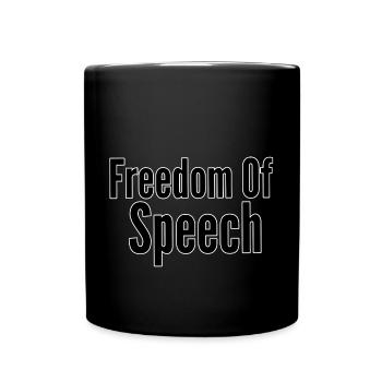 Freedom of speech - Tasse einfarbig - Schwarz - Vorne