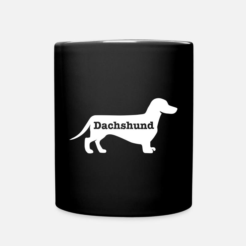 Dackel - Tasse einfarbig - Schwarz
