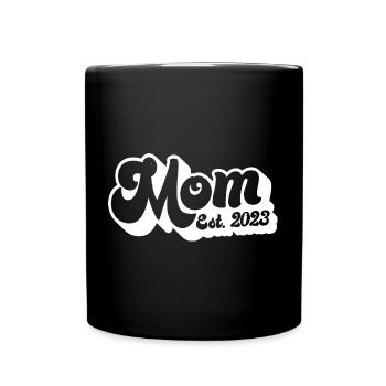 2023, Maman en devenir, Révélation de grossesse - Mug uni - noir - Devant