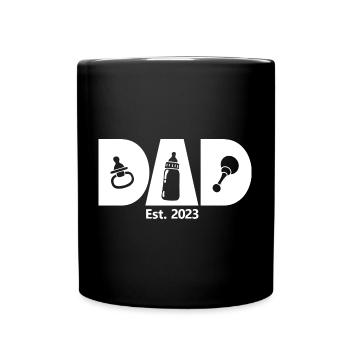 2023, Dad To Be, Schwangerschaftsankündigung - Tasse einfarbig - Schwarz - Vorne