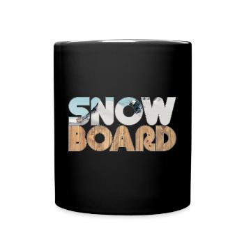 Snow and Board - Full Colour Mug - black - Front