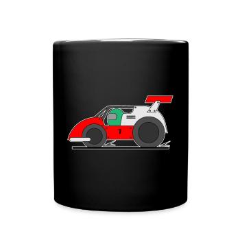 Racing car, Racing, Car for children - Full Colour Mug - black - Front