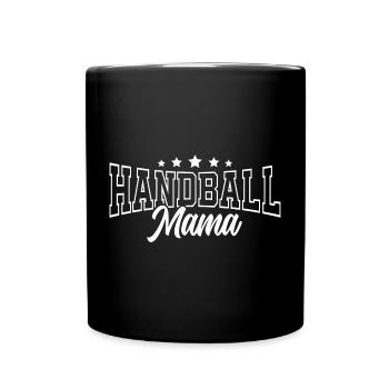 Handball Mama - Tasse einfarbig - Schwarz - Vorne