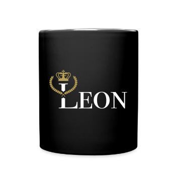 LEON - royal - Vectorgraphic - Full Colour Mug - black - Front