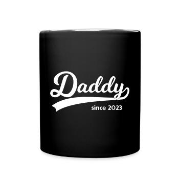 Papa depuis 2023 - Mug uni - noir - Devant