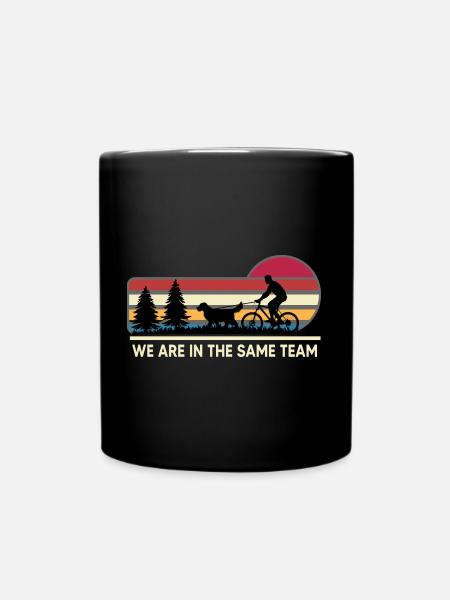 bikejöring zughundesport "team bikejöring" - Tasse einfarbig - Schwarz