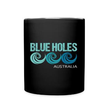 BLUE HOLES AUSTRALIA - Full Colour Mug - black - Front