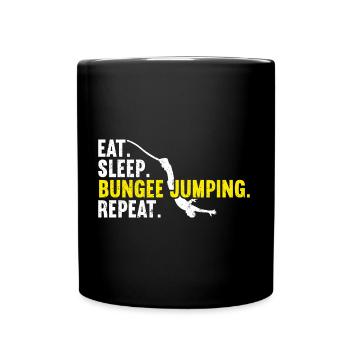 Bungee-Jump Bungee-Jumping - Tasse einfarbig - Schwarz - Vorne