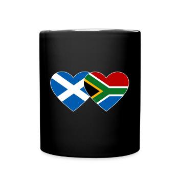 Scotland South Africa Flag Heart - Full Colour Mug - black - Front