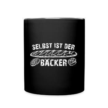 Selbst ist der Bäcker - Brot backen - Tasse einfarbig - Schwarz - Vorne