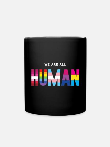 Pride Month LGBT - Wir sind alle Menschen - Tasse einfarbig - Schwarz