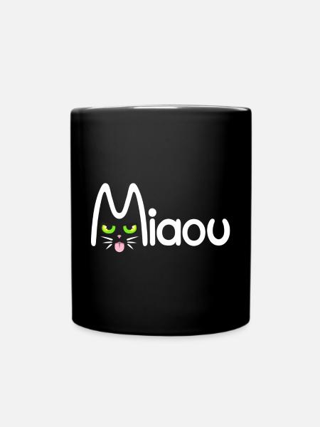 Miaou typographique - Mug uni - noir