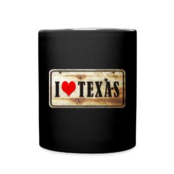 Ich liebe Texas - Tasse einfarbig - Schwarz - Vorne
