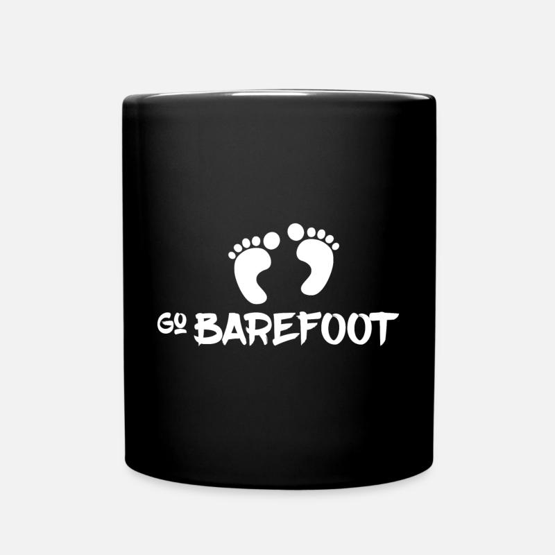 Barfußlaufen - Barfußlaufen - Tasse einfarbig - Schwarz