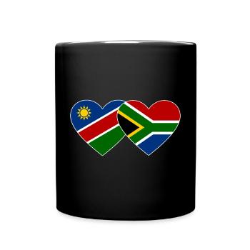Namibia South Africa Flag Heart - Full Colour Mug - black - Front