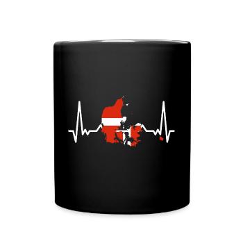 Denmark flag Scandinavia Danish flag travel - Full Colour Mug - black - Front