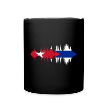 Kuba Flagge Karibik Urlaub Cuba Reise Havanna - Tasse einfarbig - Schwarz - Vorne
