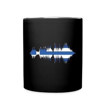 Drapeau de la Grèce Hellas Athènes Drapeau grec - Mug uni - noir - Devant