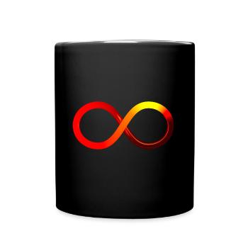 Infinite Infinity Symbol Red Orange Yellow - Full Colour Mug - black - Front
