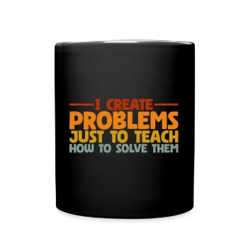 Math Teacher Pun Master Problem - Tasse einfarbig - Schwarz - Vorne