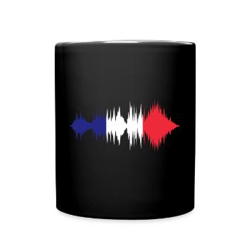 France Flag Distressed Look French Flag - Full Colour Mug - black - Front