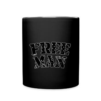 Free man - Tasse einfarbig - Schwarz - Vorne