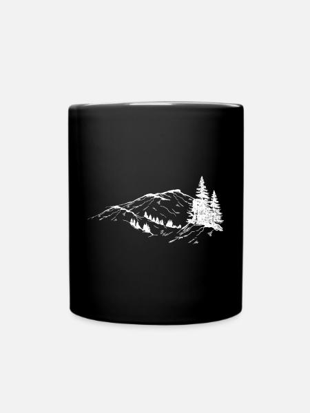 Crête de la Silhouette Alpine - Mug uni - noir
