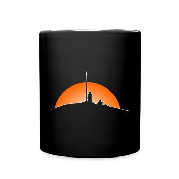 Harz Style - Brocken - Sonnenaufgang im Harz - Tasse einfarbig - Schwarz - Vorne