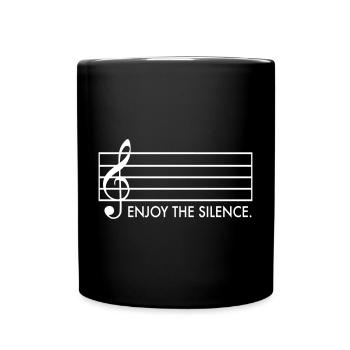 Enjoy the Silence - Tasse einfarbig - Schwarz - Vorne