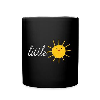 Kleiner Sonnenschein unser Liebling lachende Sonne - Tasse einfarbig - Schwarz - Vorne